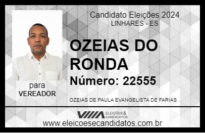 Candidato OZEIAS DO RONDA 2024 - LINHARES - Eleições