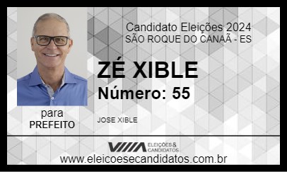 Candidato ZÉ XIBLE 2024 - SÃO ROQUE DO CANAÃ - Eleições