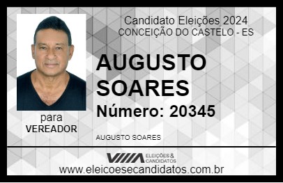 Candidato AUGUSTO SOARES 2024 - CONCEIÇÃO DO CASTELO - Eleições