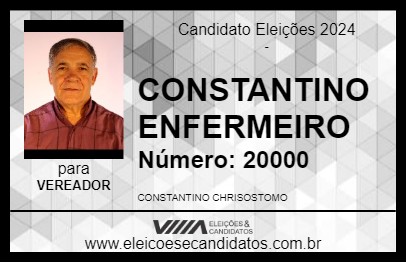 Candidato CONSTANTINO ENFERMEIRO 2024 - CONCEIÇÃO DO CASTELO - Eleições