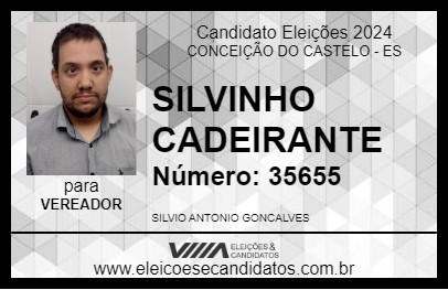 Candidato SILVINHO CADEIRANTE 2024 - CONCEIÇÃO DO CASTELO - Eleições