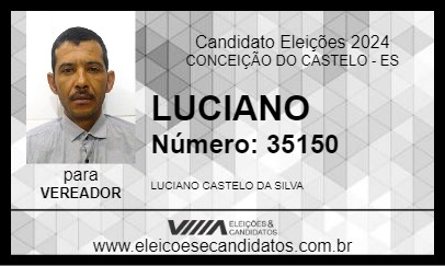 Candidato LUCIANO 2024 - CONCEIÇÃO DO CASTELO - Eleições