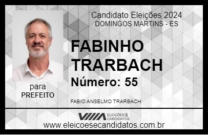 Candidato FABINHO TRARBACH 2024 - DOMINGOS MARTINS - Eleições