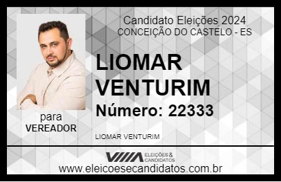 Candidato LIOMAR VENTURIM 2024 - CONCEIÇÃO DO CASTELO - Eleições