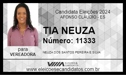 Candidato TIA NEUZA 2024 - AFONSO CLÁUDIO - Eleições