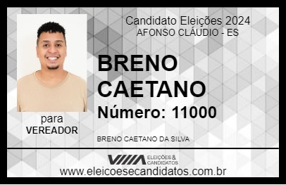 Candidato BRENO CAETANO 2024 - AFONSO CLÁUDIO - Eleições