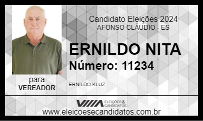 Candidato ERNILDO  NITA 2024 - AFONSO CLÁUDIO - Eleições