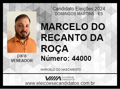 Candidato MARCELO DO RECANTO DA ROÇA 2024 - DOMINGOS MARTINS - Eleições