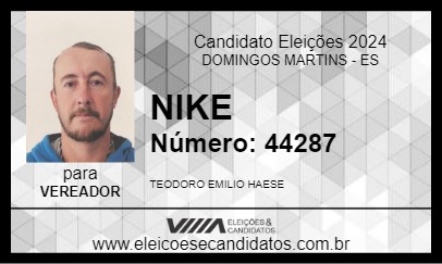 Candidato NIKE  2024 - DOMINGOS MARTINS - Eleições