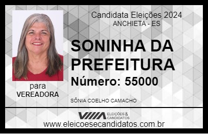 Candidato SONINHA DA PREFEITURA 2024 - ANCHIETA - Eleições