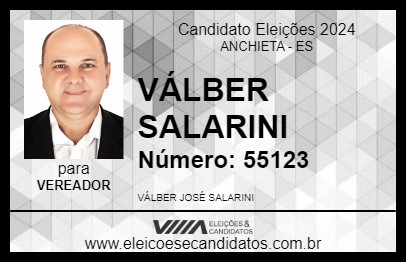 Candidato VÁLBER SALARINI 2024 - ANCHIETA - Eleições