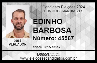 Candidato EDINHO BARBOSA 2024 - DOMINGOS MARTINS - Eleições