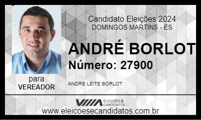 Candidato ANDRÉ BORLOT 2024 - DOMINGOS MARTINS - Eleições