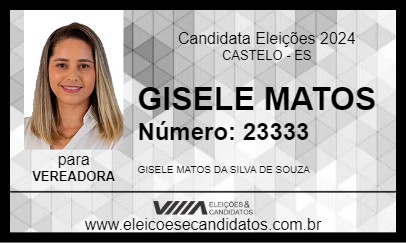 Candidato GISELE MATOS 2024 - CASTELO - Eleições