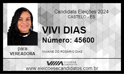 Candidato VIVI DIAS 2024 - CASTELO - Eleições