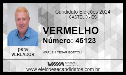 Candidato VERMELHO 2024 - CASTELO - Eleições