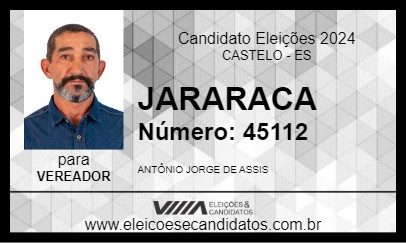 Candidato JARARACA 2024 - CASTELO - Eleições