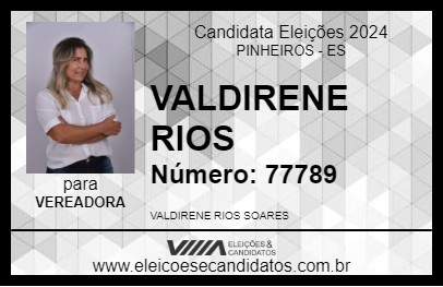 Candidato VALDIRENE RIOS 2024 - PINHEIROS - Eleições