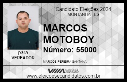 Candidato MARCOS MOTOBOY 2024 - MONTANHA - Eleições