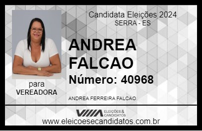 Candidato ANDREA FALCAO 2024 - SERRA - Eleições