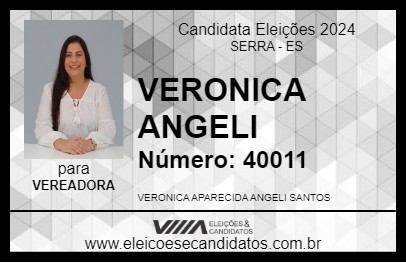 Candidato VERONICA ANGELI 2024 - SERRA - Eleições