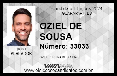 Candidato OZIEL DE SOUSA 2024 - GUARAPARI - Eleições