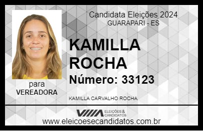 Candidato KAMILLA ROCHA 2024 - GUARAPARI - Eleições