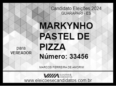 Candidato MARKYNHO PASTEL DE PIZZA 2024 - GUARAPARI - Eleições