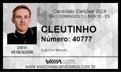 Candidato CLEUTINHO 2024 - SÃO DOMINGOS DO NORTE - Eleições