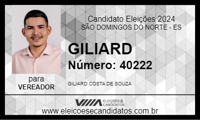 Candidato GILIARD 2024 - SÃO DOMINGOS DO NORTE - Eleições