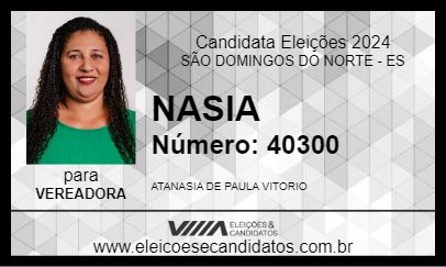 Candidato NASIA 2024 - SÃO DOMINGOS DO NORTE - Eleições