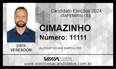 Candidato CIMAZINHO 2024 - ITAPEMIRIM - Eleições