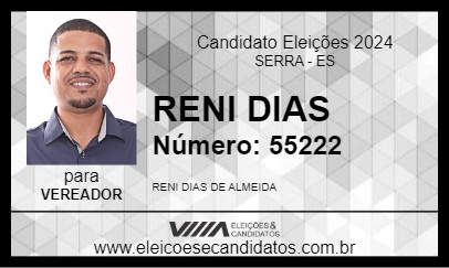 Candidato RENI DIAS 2024 - SERRA - Eleições