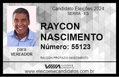 Candidato RAYCON NASCIMENTO 2024 - SERRA - Eleições