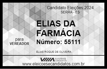 Candidato ELIAS DA FARMÁCIA 2024 - SERRA - Eleições