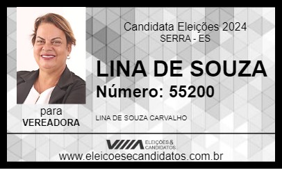 Candidato LINA DE SOUZA 2024 - SERRA - Eleições