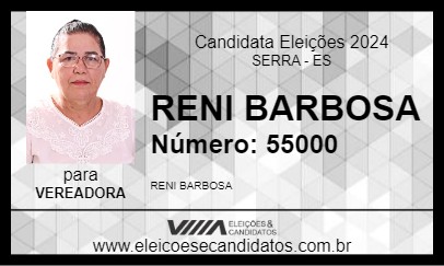 Candidato RENI BARBOSA 2024 - SERRA - Eleições