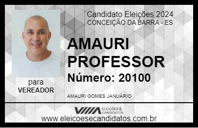 Candidato AMAURI PROFESSOR 2024 - CONCEIÇÃO DA BARRA - Eleições