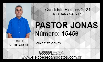 Candidato PASTOR JONAS 2024 - RIO BANANAL - Eleições