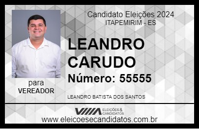 Candidato LEANDRO CARUDO 2024 - ITAPEMIRIM - Eleições