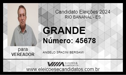 Candidato GRANDE 2024 - RIO BANANAL - Eleições