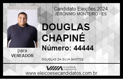 Candidato DOUGLAS CHAPINÉ 2024 - JERÔNIMO MONTEIRO - Eleições