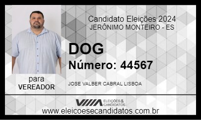 Candidato DOG 2024 - JERÔNIMO MONTEIRO - Eleições