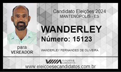 Candidato WANDERLEY 2024 - MANTENÓPOLIS - Eleições