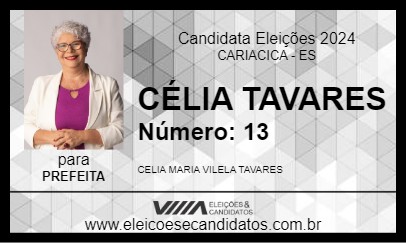 Candidato CÉLIA TAVARES 2024 - CARIACICA - Eleições