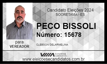 Candidato PECO BISSOLI 2024 - SOORETAMA - Eleições