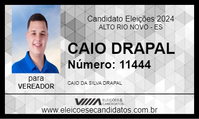 Candidato CAIO DRAPAL 2024 - ALTO RIO NOVO - Eleições