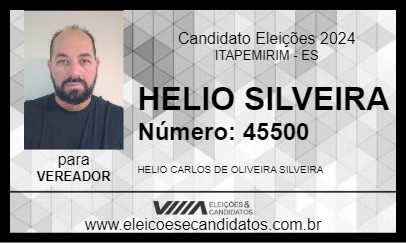 Candidato HELIO SILVEIRA 2024 - ITAPEMIRIM - Eleições