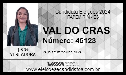 Candidato VAL DO SOCIAL 2024 - ITAPEMIRIM - Eleições