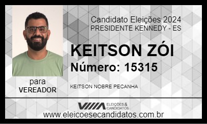 Candidato KEITSON ZÓI 2024 - PRESIDENTE KENNEDY - Eleições